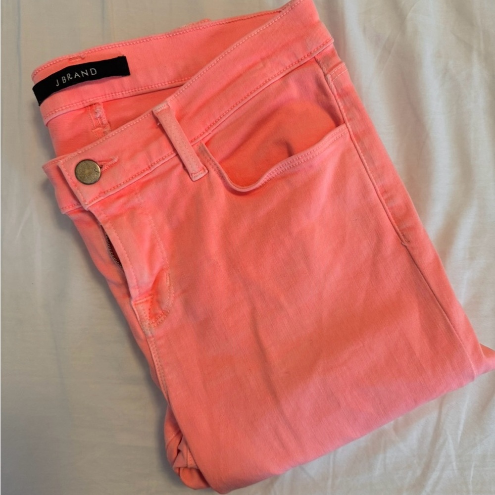 J Brand Women's Coral/Pink Skinny Jeans